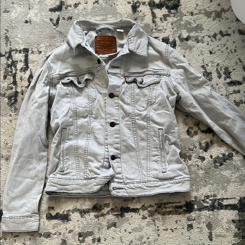 Levi’s Gray Denim Jacket Original Trucker Stretch Twill Denim casual